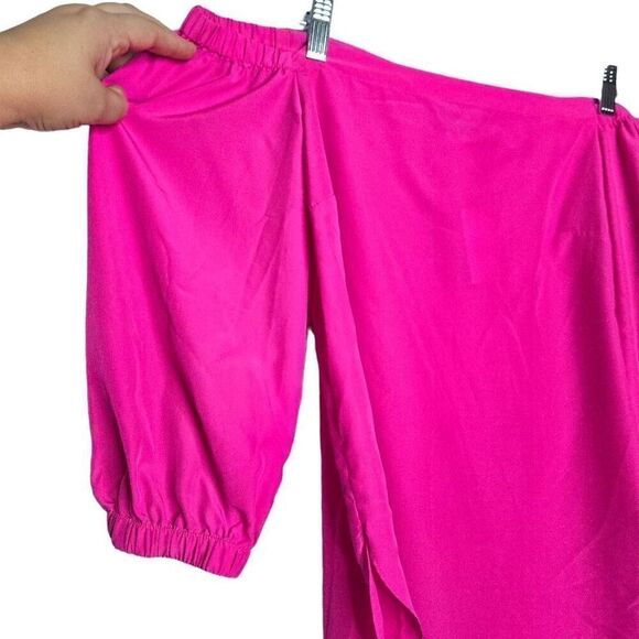 Amanda U. Dakota Pink Off Shoulder Hi/Low Blouse Size Small - Picture 4 of 8